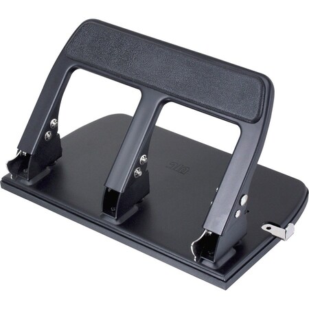 Oic Heavy-Duty Punch, 3HP, 9/32" Holes, 40 Sht Cap., Metal, Black PK OIC90089